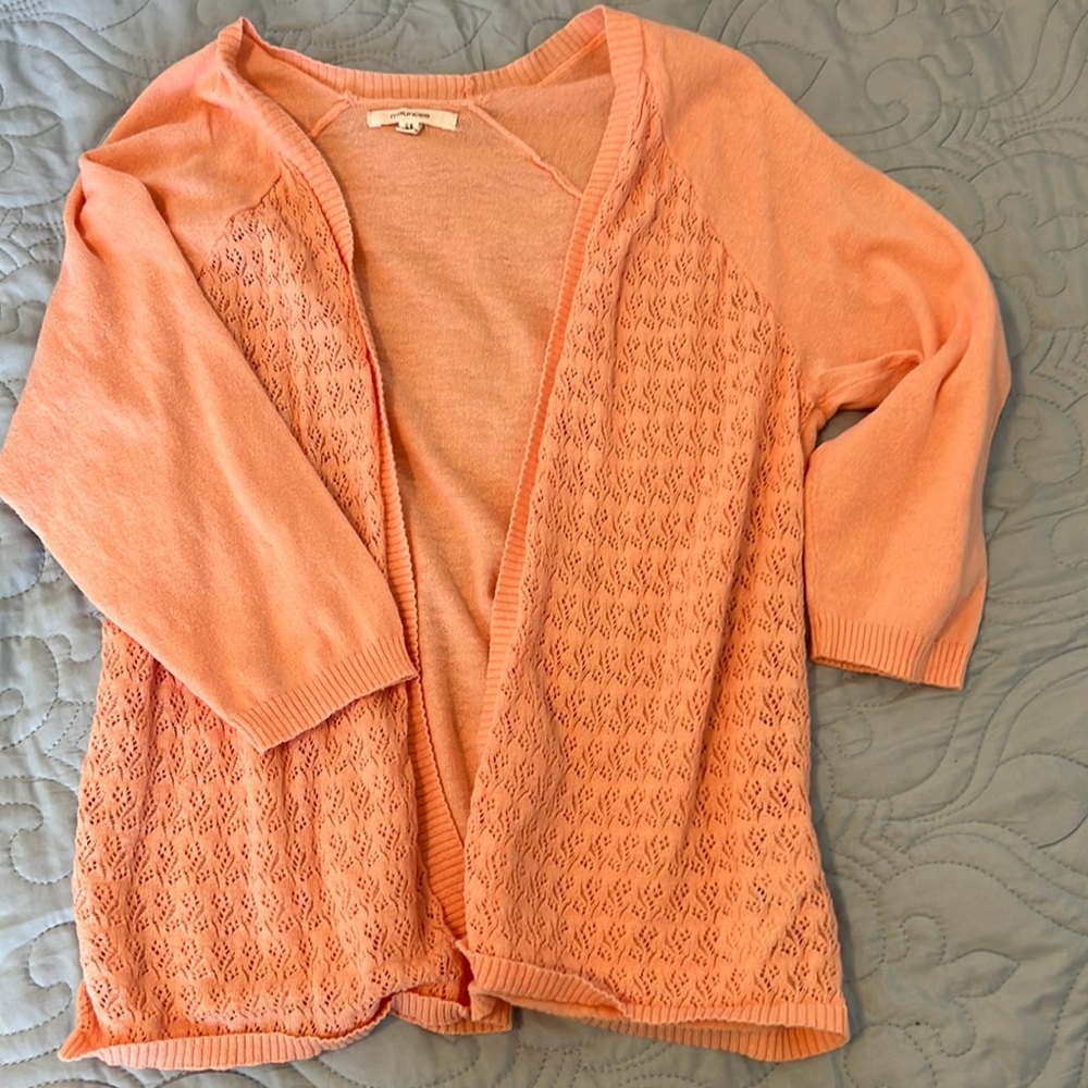Peach cropped cardigan